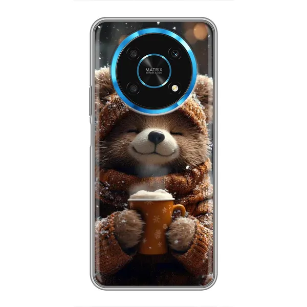Чехол с рисунком «Медвежонок с кофе» для Huawei Honor Magic 6 Lite 5G Чехол с рисунком «Медвежонок с кофе» для Huawei Honor Magic 6 Lite 5G