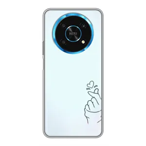 Чехлы (Знак сердечка) на Huawei Honor Magic 6 Lite 5G (Сердце на голубом)