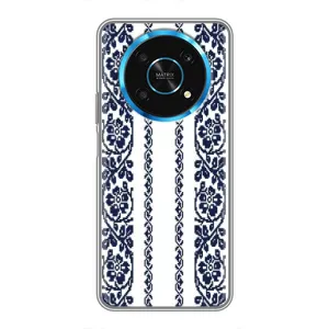 Силіконовый Чохол на Huawei Honor Magic 6 Lite 5G з картинкой Вишиванки (Синя вишиванка)