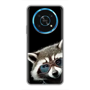 Силіконовий Чохол з Энотами на Huawei Honor Magic 6 Lite 5G (Стильний Єнот)