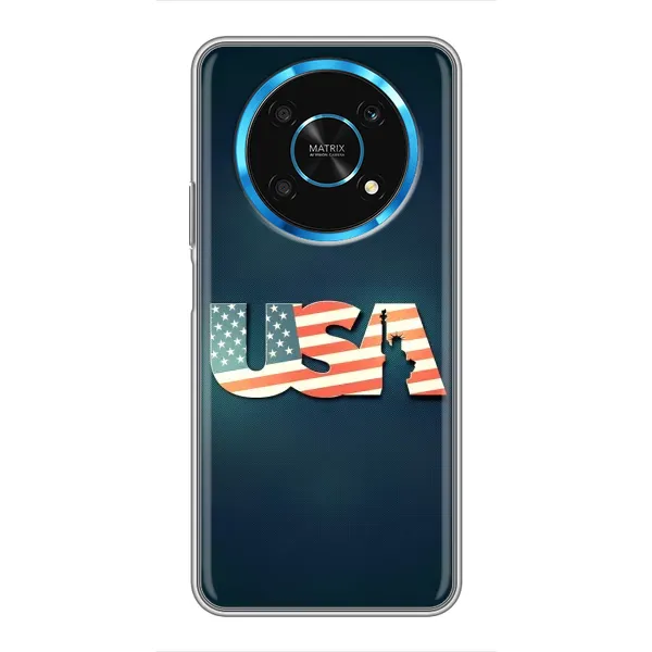 Чехол с рисунком «USA» для Huawei Honor Magic 6 Lite 5G Чехол с рисунком «USA» для Huawei Honor Magic 6 Lite 5G