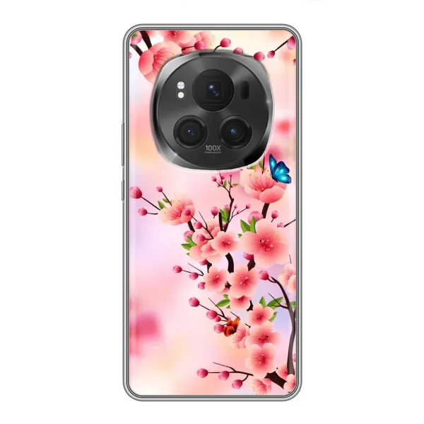 Чехол с рисунком «Бабочки на сакуре» для Huawei Honor Magic 6 Pro Чехол с рисунком «Бабочки на сакуре» для Huawei Honor Magic 6 Pro