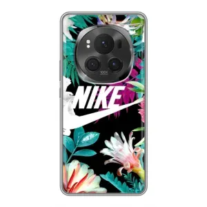 Силіконовый Чохол на Huawei Honor Magic 6 Pro з картинкою НАЙК (Квітковий Nike)