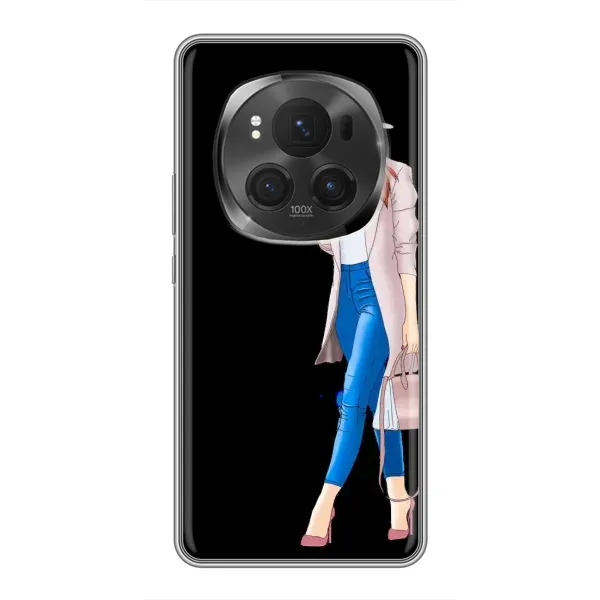 Чехол с рисунком «Девушка со смартфоном» для Huawei Honor Magic 6 Pro