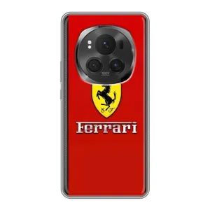 Силиконовый бампер с картинкой машины на Huawei Honor Magic 6 Pro (Ferrari Logo)