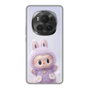 Чехол с принтом Лабубу для Huawei Honor Magic 6 Pro (Фиолетовый Лабубу)