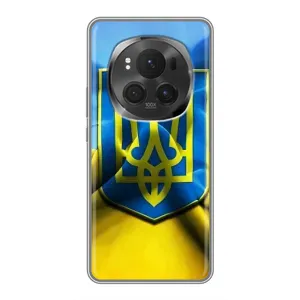 Чехол с картинкой (Патриотический ГЕРБ) на Huawei Honor Magic 6 Pro (Герб и Флаг Украины)