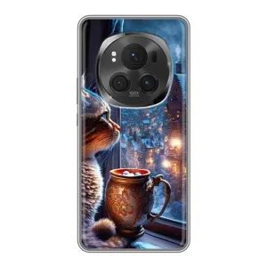 Чохли на Новий Рік Huawei Honor Magic 6 Pro (Кіт новорічний)