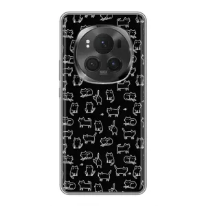 Чехол на тематику: Коты для Huawei Honor Magic 6 Pro (Котики на черном)