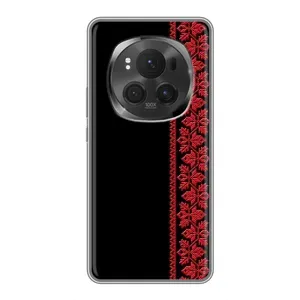 Силиконовый Чехол на Huawei Honor Magic 6 Pro (Красная Вышиванка)