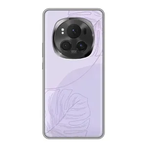 Чохол квітковий дизайн для Huawei Honor Magic 6 Pro (Монстера фіолетова)