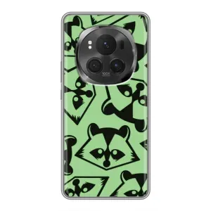 Силиконовый Чехол с Енотами на Huawei Honor Magic 6 Pro (Мордочки Енота)