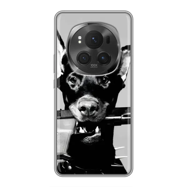 Чехол с рисунком «Опасный доберман» для Huawei Honor Magic 6 Pro