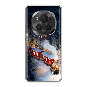 Силіконовий бампер на різдво для Huawei Honor Magic 6 Pro (Потяг)