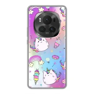 Чехол Unicorn на Huawei Honor Magic 6 Pro (Радуга и Единорог)