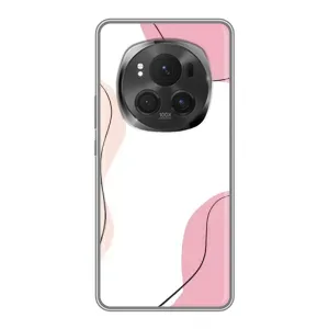 Чохол квітковий дизайн для Huawei Honor Magic 6 Pro (Рожевий фон)