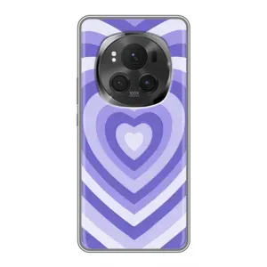 Чехлы с тематикой "Маленькие Сердечки" на Huawei Honor Magic 6 Pro (Сердце фиолет)