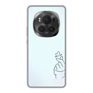 Чехлы (Знак сердечка) на Huawei Honor Magic 6 Pro (Сердце на голубом)