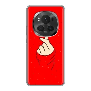 Чехлы (Знак сердечка) на Huawei Honor Magic 6 Pro (Сердце на красном)