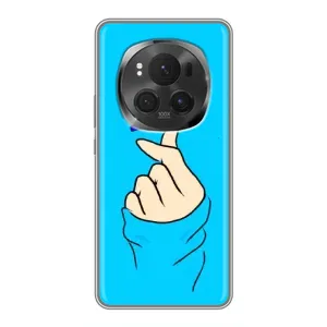 Чехлы (Знак сердечка) на Huawei Honor Magic 6 Pro (Сердце на синем)