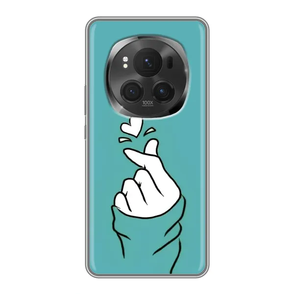 Чехол с рисунком «Сердечко на бирюзовом» для Huawei Honor Magic 6 Pro