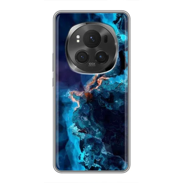 Чехол с рисунком «Синий мрамор» для Huawei Honor Magic 6 Pro