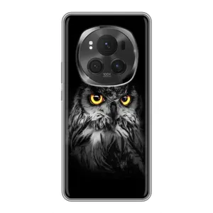 Чехлы с принтом СОВЫ для Huawei Honor Magic 6 Pro (Сова на чёрном)
