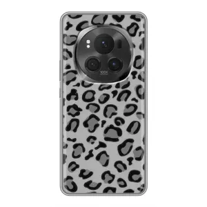 Чехол с леопардовым принтом на Huawei Honor Magic 6 Pro (Темный леопрад)