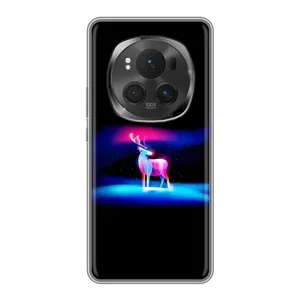 Силиконовый бампер с картинкой животных для Huawei Honor Magic 6 Pro (Яркий олень)