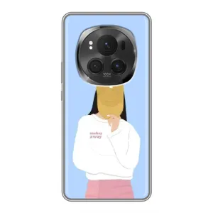 Силиконовый Чехол на Huawei Honor Magic 6 Pro с картинкой Стильных Девушек (Желтая кепка)