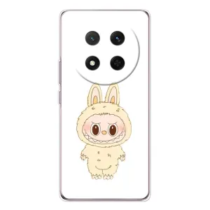 Чехол с принтом Лабубу для Huawei Honor Magic 7 Lite (Бежевый Лабубу)
