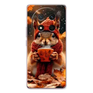Друкований чохол 'Звірята з кавою' для Huawei Honor Magic 7 Lite (Білка з кавою)
