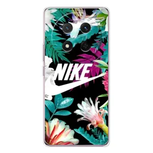 Силіконовый Чохол на Huawei Honor Magic 7 Lite з картинкою НАЙК (Квітковий Nike)