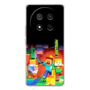 Чехлы для Huawei Honor Magic 7 Lite (Персонажи Майн Крафт) (Герой Майнкрафт)