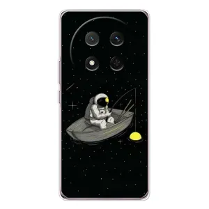 Силіконовый Чохол з принтом "Космонавти" на Huawei Honor Magic 7 Lite (Космонавт на рибалці)