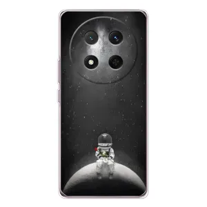 Силіконовый Чохол з принтом "Космонавти" на Huawei Honor Magic 7 Lite (Космонавт романтик)