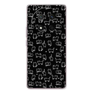 Чохол на тематику: Коти для Huawei Honor Magic 7 Lite (Котики на чорному)