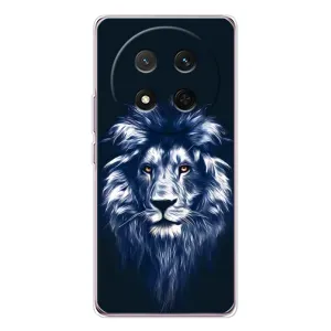 Чехол с картинкой на Huawei Honor Magic 7 Lite (Лев - синий)