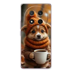 Друкований чохол 'Звірята з кавою' для Huawei Honor Magic 7 Lite (Песик з кавою)
