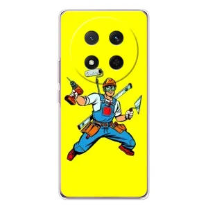 Силиконовый бампер (Работники) на Huawei Honor Magic 7 Lite (Строитель)