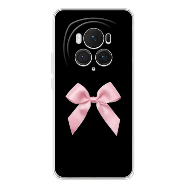 Чехол с рисунком «Бант на черном» для Huawei Honor Magic 7 Pro Чехол с рисунком «Бант на черном» для Huawei Honor Magic 7 Pro