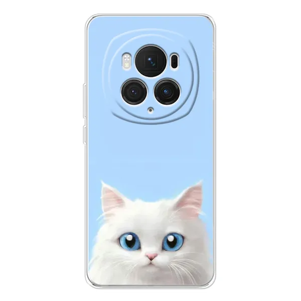 Чехол с рисунком «Белый кот» для Huawei Honor Magic 7 Pro Чехол с рисунком «Белый кот» для Huawei Honor Magic 7 Pro