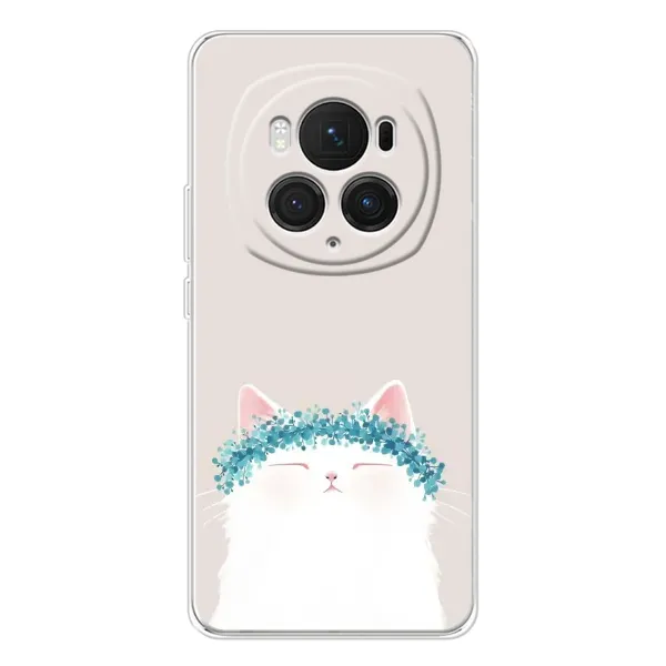 Чехол с рисунком «Белый котик» для Huawei Honor Magic 7 Pro Чехол с рисунком «Белый котик» для Huawei Honor Magic 7 Pro