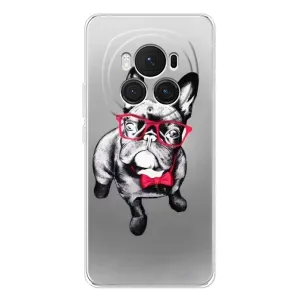 Чехол (ТПУ) Милые собачки для Huawei Honor Magic 7 Pro (Бульдог в очках)