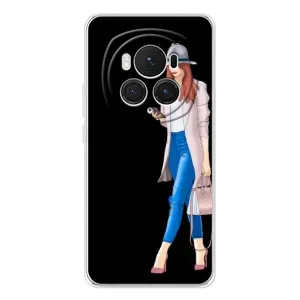 Чехол с картинкой Модные Девчонки Huawei Honor Magic 7 Pro (Девушка со смартфоном)