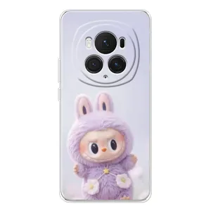 Чехол с принтом Лабубу для Huawei Honor Magic 7 Pro (Фиолетовый Лабубу)