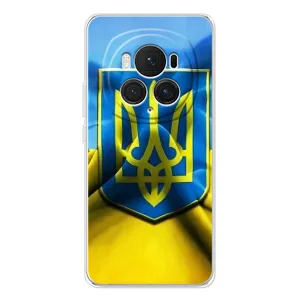 Чехол с картинкой (Патриотический ГЕРБ) на Huawei Honor Magic 7 Pro (Герб и Флаг Украины)