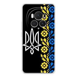 Силиконовый Чехол на Huawei Honor Magic 7 Pro (Герб и вышыванка)