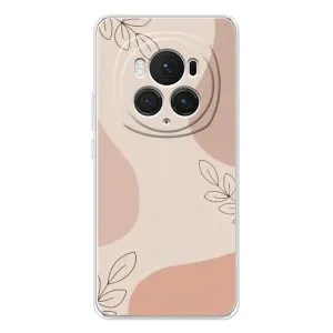 Чехол цветочный дизайн для Huawei Honor Magic 7 Pro (Коричневый фон)
