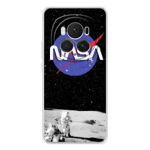 Силиконовый бампер с принтом "Наса" на Huawei Honor Magic 7 Pro (Nasa на луне)